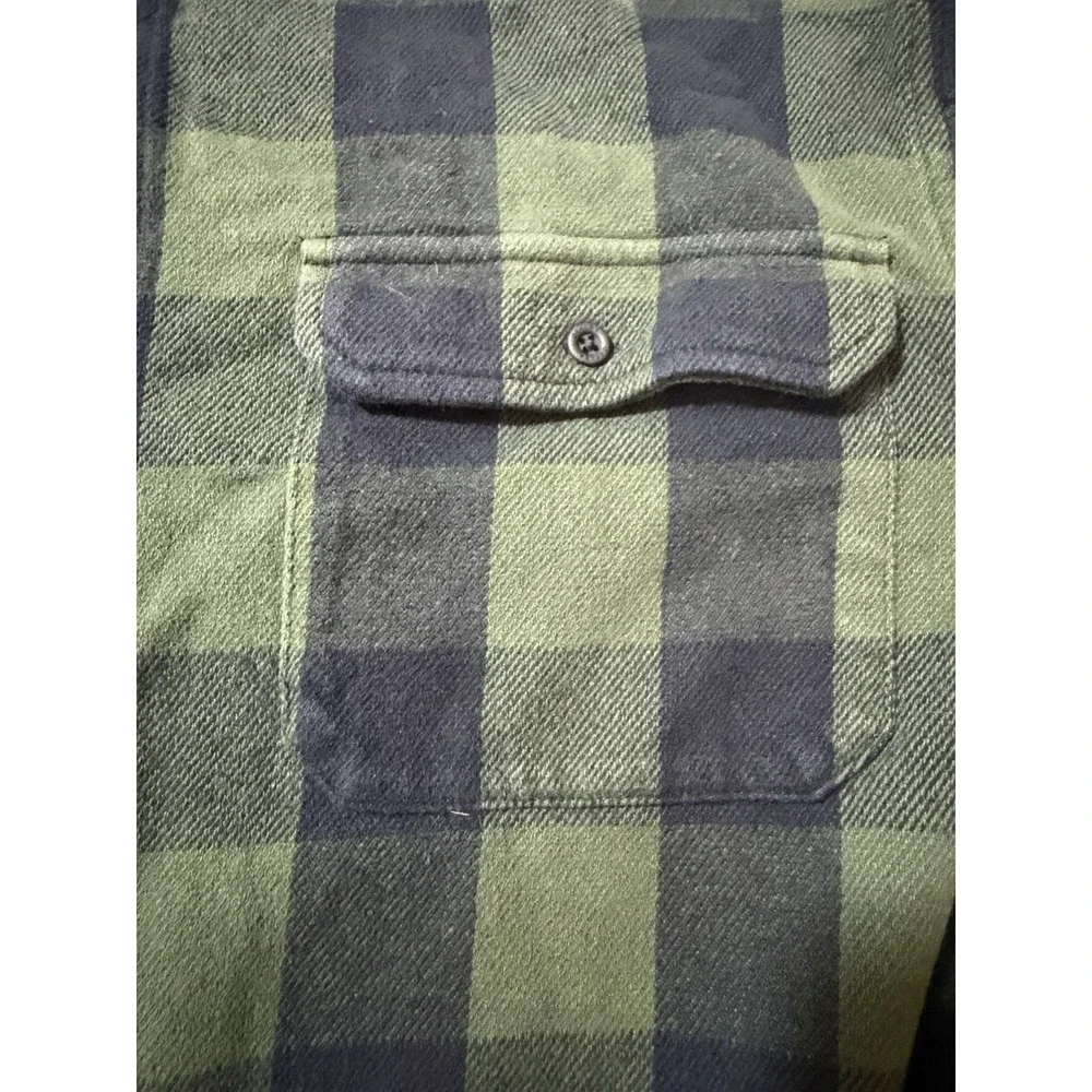 Oakley Terraformic Long Sleeve Button Green Black Plaid Flannel Embroidered XL
